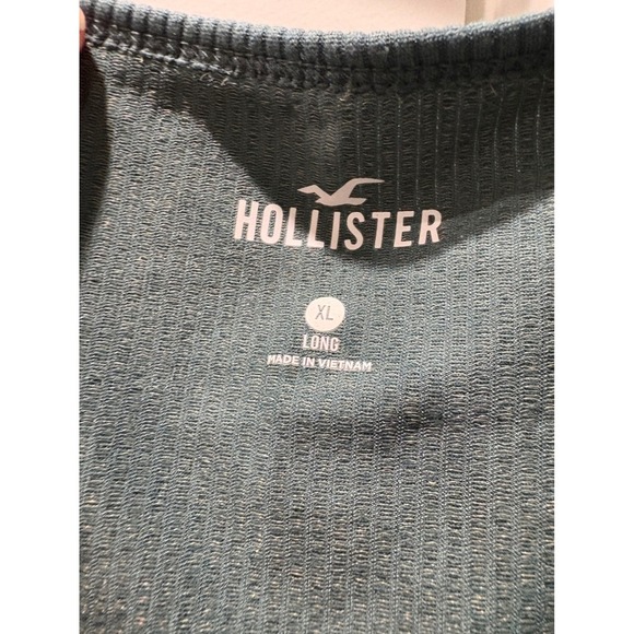 Hollister Ribbed Tank Top XL Long Green Casual Sleeveless Basic - Picture 3 of 4